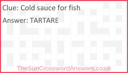 Cold sauce for fish Answer