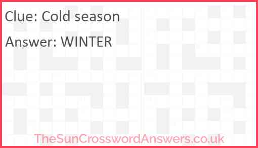 Cold season Answer