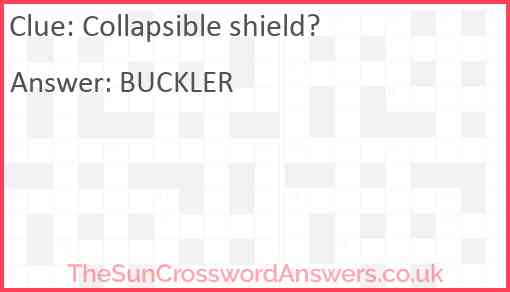 Collapsible shield? Answer