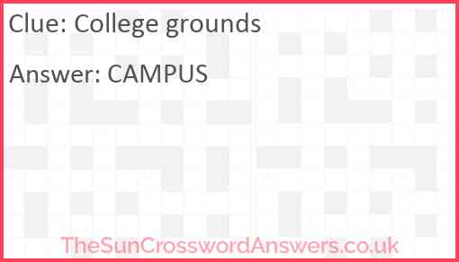 College grounds Answer