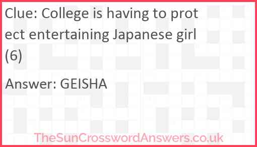 College is having to protect entertaining Japanese girl (6) Answer