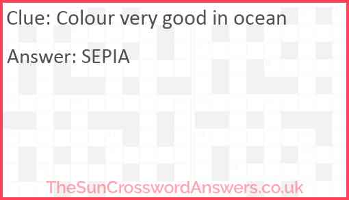 Colour very good in ocean Answer