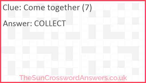 Come together (7) Answer
