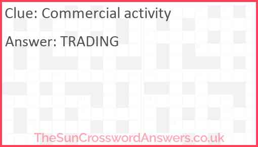 Commercial activity Answer