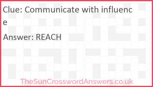 Communicate with influence Answer