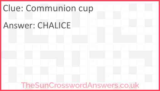Communion cup Answer
