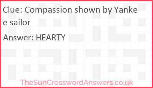 Compassion shown by Yankee sailor Answer