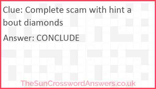 Complete scam with hint about diamonds Answer