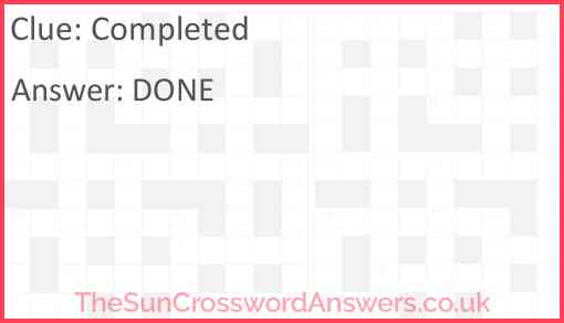 Completed Answer