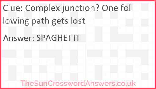 Complex junction? One following path gets lost Answer