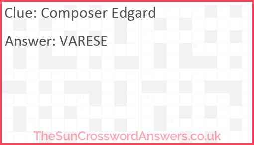 Composer Edgard Answer