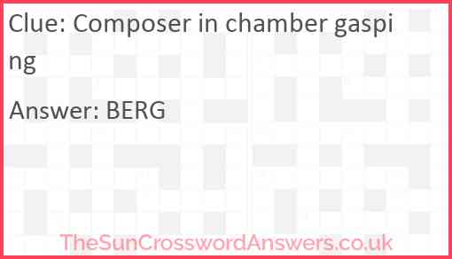 Composer in chamber gasping Answer