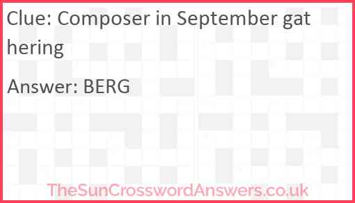 Composer in September gathering Answer