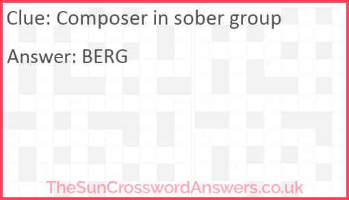 Composer in sober group Answer