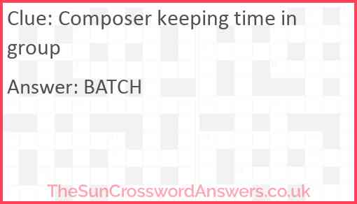 Composer keeping time in group Answer