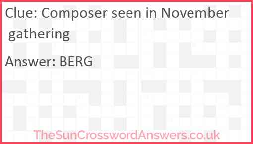 Composer seen in November gathering Answer