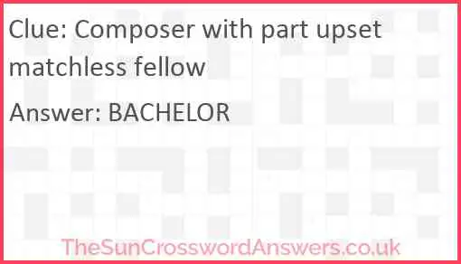 Composer with part upset matchless fellow Answer