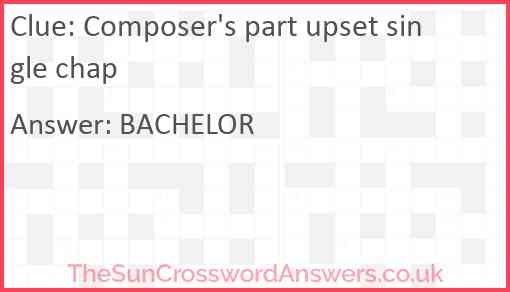 Composer's part upset single chap Answer