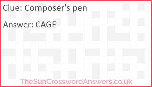 Composer's pen Answer