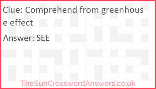 Comprehend from greenhouse effect Answer