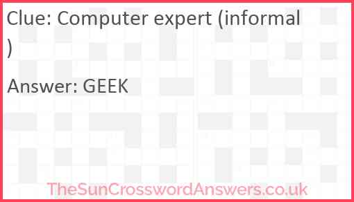 Computer expert (informal) Answer