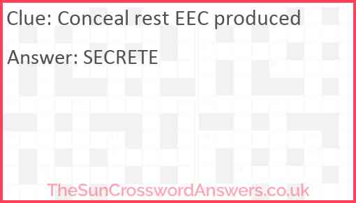 Conceal rest EEC produced Answer