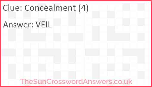 Concealment (4) Answer