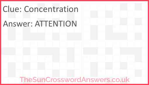 Concentration Answer