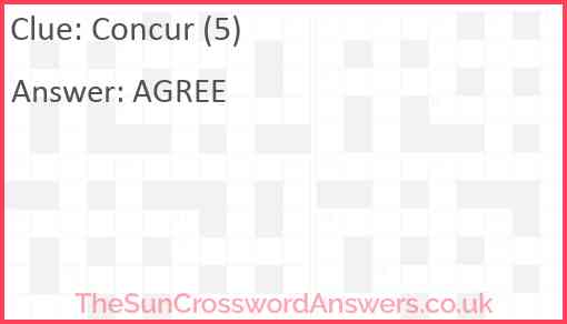 Concur (5) Answer