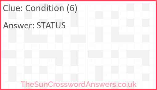 Condition (6) Answer