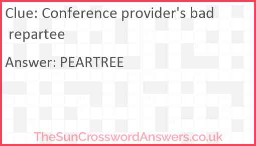 Conference provider's bad repartee Answer
