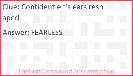 Confident elf's ears reshaped Answer