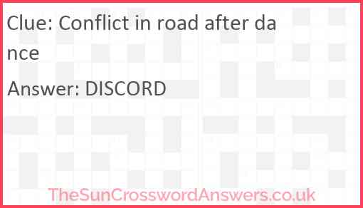 Conflict in road after dance Answer
