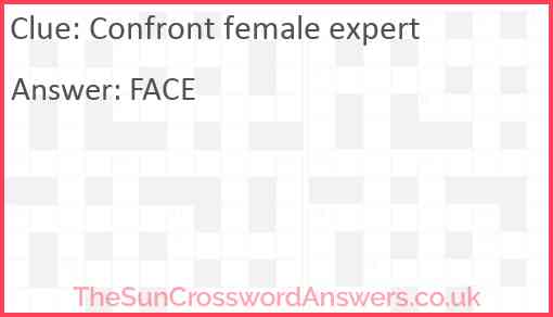 Confront female expert Answer