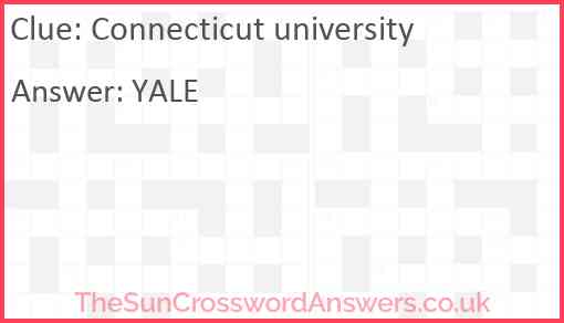 Connecticut university Answer