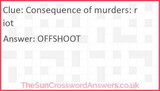 Consequence of murders: riot Answer