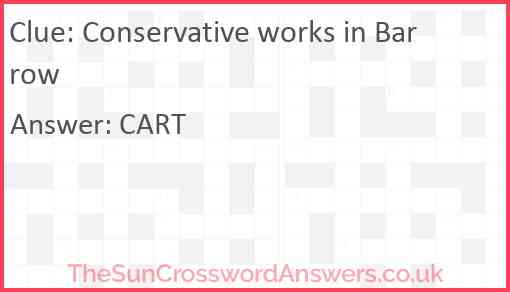 Conservative works in Barrow Answer