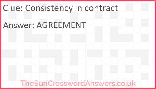 Consistency in contract Answer