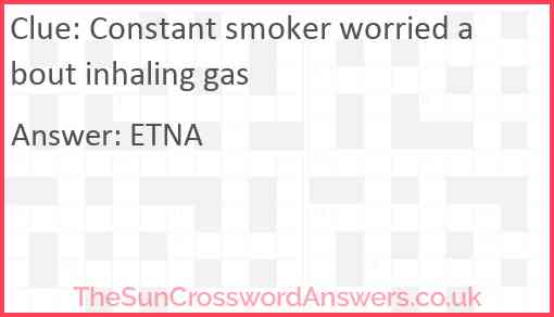 Constant smoker worried about inhaling gas Answer