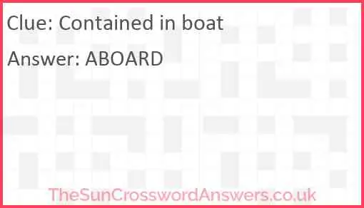 Contained in boat Answer