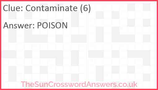 Contaminate (6) Answer