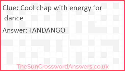 Cool chap with energy for dance Answer