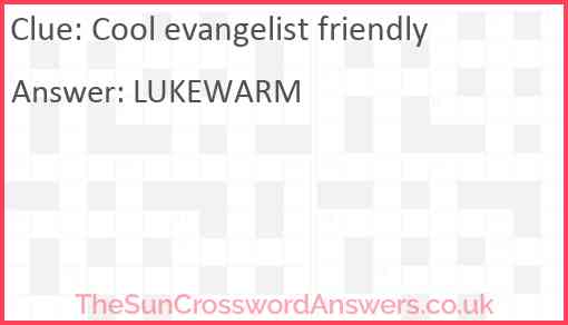 Cool evangelist friendly Answer