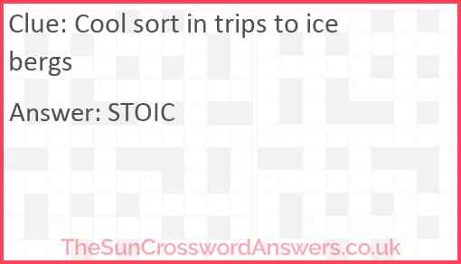 Cool sort in trips to icebergs Answer