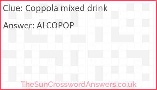 Coppola mixed drink Answer