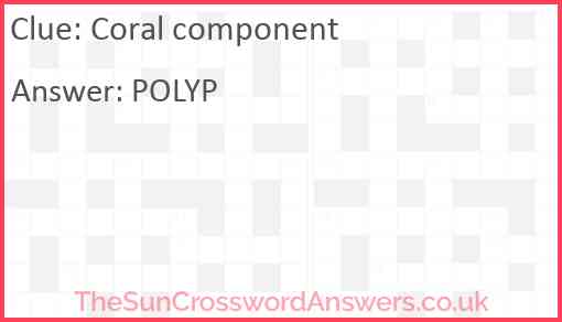 Coral component Answer