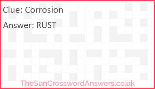 Corrosion Answer