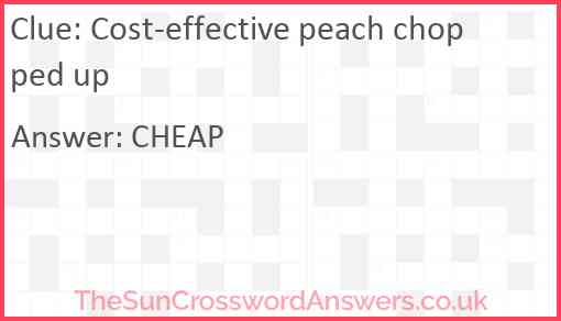Cost-effective peach chopped up Answer