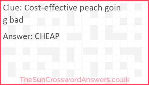 Cost-effective peach going bad Answer