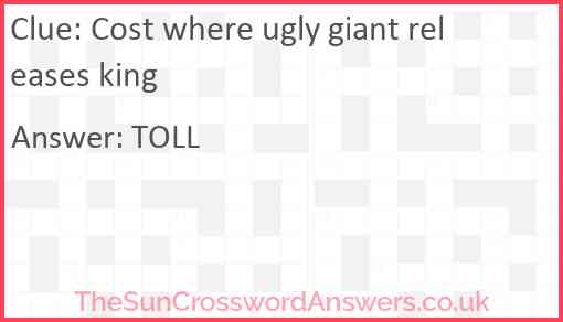 Cost where ugly giant releases king Answer